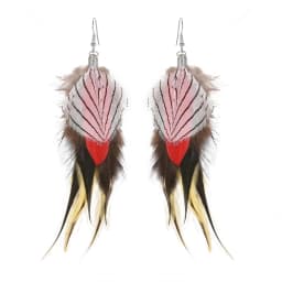 Bohemian Brown Blue Feather Tassel Earrings For Women New Indian Ethnic Long Drop Earrings Fashion Retro Christmas Jewelry