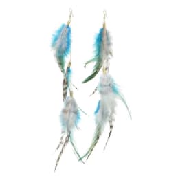 Bohemian Brown Blue Feather Tassel Earrings For Women New Indian Ethnic Long Drop Earrings Fashion Retro Christmas Jewelry