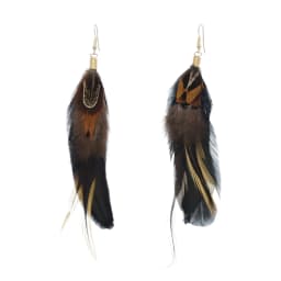 Bohemian Brown Blue Feather Tassel Earrings For Women New Indian Ethnic Long Drop Earrings Fashion Retro Christmas Jewelry