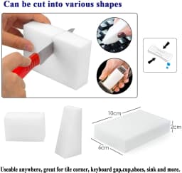 100*60*20mm Car Kitchen Shoes Cleaner Melamine Sponge Nano Dishwashing Magic Sponge Eraser for Bathroom Kitchen Office Cleaning