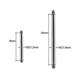 10Pcs/set G23 Titanium Screw Barbell Replacement Accessories Labret Eyebrow Tongue Piercing Nose Ear Studs Body Piercing Jewelry