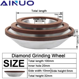 75/100/125/150mm Diamond Grinding Wheel Cup Grinding Wheel Grinding Tool for Polishing Milling Cutter Grinder Disc