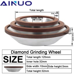75/100/125/150mm Diamond Grinding Wheel Cup Grinding Wheel Grinding Tool for Polishing Milling Cutter Grinder Disc