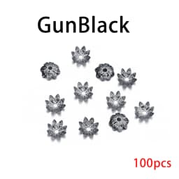 100/200pcs Filigree Hollow Flower Beads Caps Metal 7-14 mm End Spacer Charms Bead Caps For Diy Jewelry Making Accessories