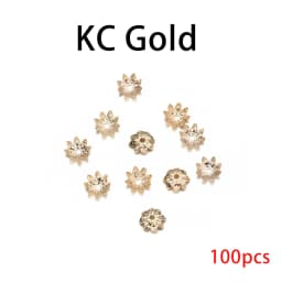 100/200pcs Filigree Hollow Flower Beads Caps Metal 7-14 mm End Spacer Charms Bead Caps For Diy Jewelry Making Accessories