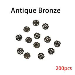 100/200pcs Filigree Hollow Flower Beads Caps Metal 7-14 mm End Spacer Charms Bead Caps For Diy Jewelry Making Accessories