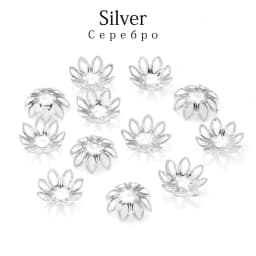 100/200pcs Filigree Hollow Flower Beads Caps Metal 7-14 mm End Spacer Charms Bead Caps For Diy Jewelry Making Accessories