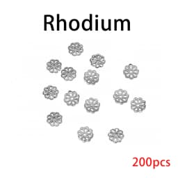 100/200pcs Filigree Hollow Flower Beads Caps Metal 7-14 mm End Spacer Charms Bead Caps For Diy Jewelry Making Accessories