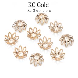 100/200pcs Filigree Hollow Flower Beads Caps Metal 7-14 mm End Spacer Charms Bead Caps For Diy Jewelry Making Accessories