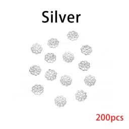 100/200pcs Filigree Hollow Flower Beads Caps Metal 7-14 mm End Spacer Charms Bead Caps For Diy Jewelry Making Accessories