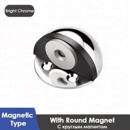 NAIERDI Magnet Door Stops Stainless Steel Door Holder Silver Magnetic Door Stopper Non-punch Doorstop Furniture Door Hardware
