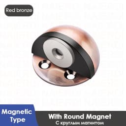 NAIERDI Magnet Door Stops Stainless Steel Door Holder Silver Magnetic Door Stopper Non-punch Doorstop Furniture Door Hardware