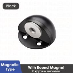 NAIERDI Magnet Door Stops Stainless Steel Door Holder Silver Magnetic Door Stopper Non-punch Doorstop Furniture Door Hardware