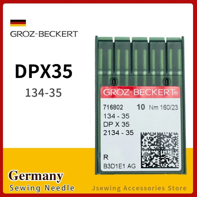 10PCS DPX35 Groz-Beckert For Industrial Sewing Machine Needles 134-35 2134-35 Fit Leather Fabric PFAFF & ADLER