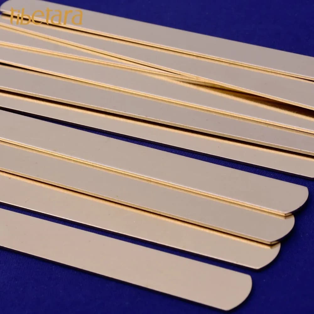 5pcs 6 inches Brass Bracelet Blank, Rectangle Stamping Bangles,18 Gauges,DIY Blank,high Quality