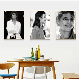 Michael Jackson posters Prints Black and white Wall Painting high Quality Decor Poster Wall Painting Home Decoration