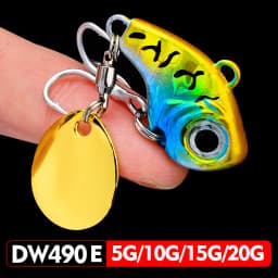 1Pcs Rotating Metal VIB Vibration Bait Spinner Spoon Fishing Lures 5g 10g 15g 20g Jigs Trout Winter Fishing Hard Baits Tackle