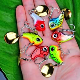 1Pcs Rotating Metal VIB Vibration Bait Spinner Spoon Fishing Lures 5g 10g 15g 20g Jigs Trout Winter Fishing Hard Baits Tackle