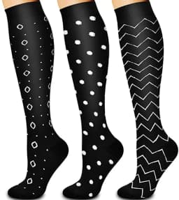 3/6/7/8 Pairs Lot Pack Women Men Elastic Sports Climbing Cycling Beautiful Leg Compression Socks Stockings Running Nurse Sox
