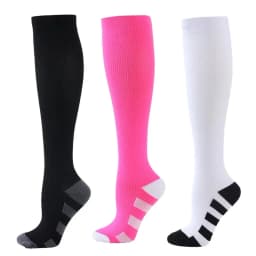 3/6/7/8 Pairs Lot Pack Women Men Elastic Sports Climbing Cycling Beautiful Leg Compression Socks Stockings Running Nurse Sox