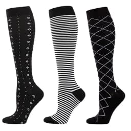 3/6/7/8 Pairs Lot Pack Women Men Elastic Sports Climbing Cycling Beautiful Leg Compression Socks Stockings Running Nurse Sox