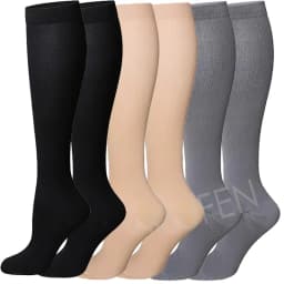3/6/7/8 Pairs Lot Pack Women Men Elastic Sports Climbing Cycling Beautiful Leg Compression Socks Stockings Running Nurse Sox