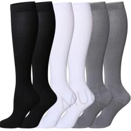 3/6/7/8 Pairs Lot Pack Women Men Elastic Sports Climbing Cycling Beautiful Leg Compression Socks Stockings Running Nurse Sox