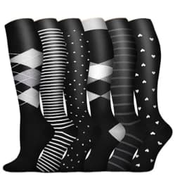 3/6/7/8 Pairs Lot Pack Women Men Elastic Sports Climbing Cycling Beautiful Leg Compression Socks Stockings Running Nurse Sox