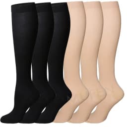 3/6/7/8 Pairs Lot Pack Women Men Elastic Sports Climbing Cycling Beautiful Leg Compression Socks Stockings Running Nurse Sox