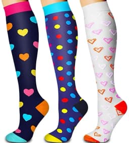 3/6/7/8 Pairs Lot Pack Women Men Elastic Sports Climbing Cycling Beautiful Leg Compression Socks Stockings Running Nurse Sox