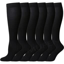 3/6/7/8 Pairs Lot Pack Women Men Elastic Sports Climbing Cycling Beautiful Leg Compression Socks Stockings Running Nurse Sox