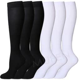 3/6/7/8 Pairs Lot Pack Women Men Elastic Sports Climbing Cycling Beautiful Leg Compression Socks Stockings Running Nurse Sox