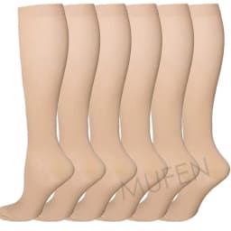 3/6/7/8 Pairs Lot Pack Women Men Elastic Sports Climbing Cycling Beautiful Leg Compression Socks Stockings Running Nurse Sox