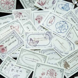 Yoofun 50sheets Aesthetic Vintage Frame Memo Pad Paper for Scrapbooking Junk Journal School DIY Stationery Supplies