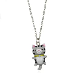 Yungqi Cartoon Colorful Resin Cat Pendant Necklaces For Women Men Best Friend Lovely Animal Pet Pendant Couple Necklace Jewelry