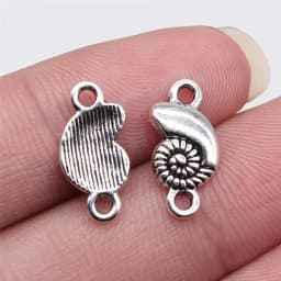 20pcs Antique Silver Color Shell & Conch Charms For Jewelry Making
