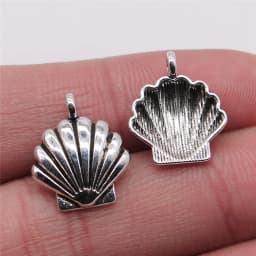 20pcs Antique Silver Color Shell & Conch Charms For Jewelry Making