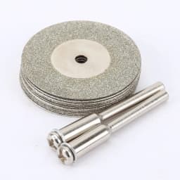10pcs 30mm Diamond Cutting Discs Cut Off Mini Saw Blade with 2pcs Connecting 3mm Shank for Dremel Drill Fit Rotary Tool