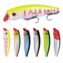 1pcs Popper Fishing Lure 9.5cm 11.5g Floating Bait Hard ABS Plastic Wobbler Rattlin Pesca Crankbait Minnow Spoon Fishing Tackle