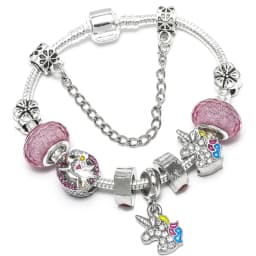 2024 Trendy Silver Cokor Love Key Charm Bracelet With Murano Glass Beads Bracelets For Women Wife Jewelry Pulseras Dropshipping