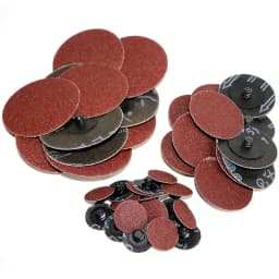 50Pcs/60pcs 2 inch 1" 3" Sanding Disc Roll Lock R-Type Sandpaper Abrasive Disc 75mm 50mm 24/36/40/80/120/240/320 Grit