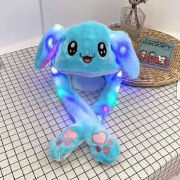 Rabbit Hat With Moving Ears Funny Headband- Ears Popping Up When Pressing The Paws Cute Plush Bunny Hair Band For Kids Adults