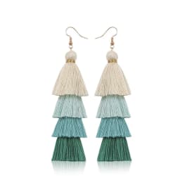 Boho 4 Layered Tassel Drop Earrings For Women Ethnic Long Fringe Statement Dangle Earring Girls Trendy Jewelry Gift