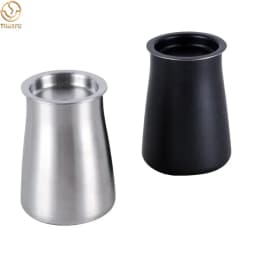 Reusable 3 In 1 Coffee Powder Filter Cup Sieve Cocoa Flour Dustproof Grinder Barista Tools Black, Silver