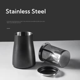 Reusable 3 In 1 Coffee Powder Filter Cup Sieve Cocoa Flour Dustproof Grinder Barista Tools Black, Silver