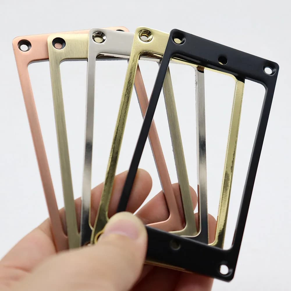 2pcs Guitar Pickup Ring Cover Frame Flat Metal Pickup Mounting Rings 2×2mm for LP/SG Guitar