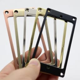 2pcs Guitar Pickup Ring Cover Frame Flat Metal Pickup Mounting Rings 2×2mm for LP/SG Guitar