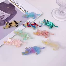 New Cute Cartoon Cat Hairpin Acetate Fiber Hair Clips Bangs Duckbill Clips for Womans Girls Fashion Barrettes Hair Accessories