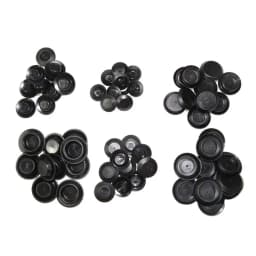 60pcs Flush Mount Black Plastic Hole Plug Assortment Auto Body Sheet Metal With Depressed Center Type And Flush Type car accesso