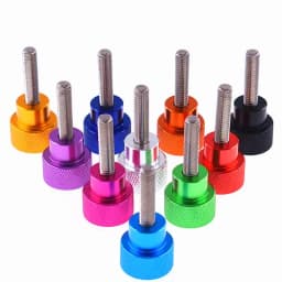 Colourful Knurled Thumbscrew M6 M8 Aluminum Knurled Head Stainless Steel Thread Hand Tighten Thumb Screw Bolt